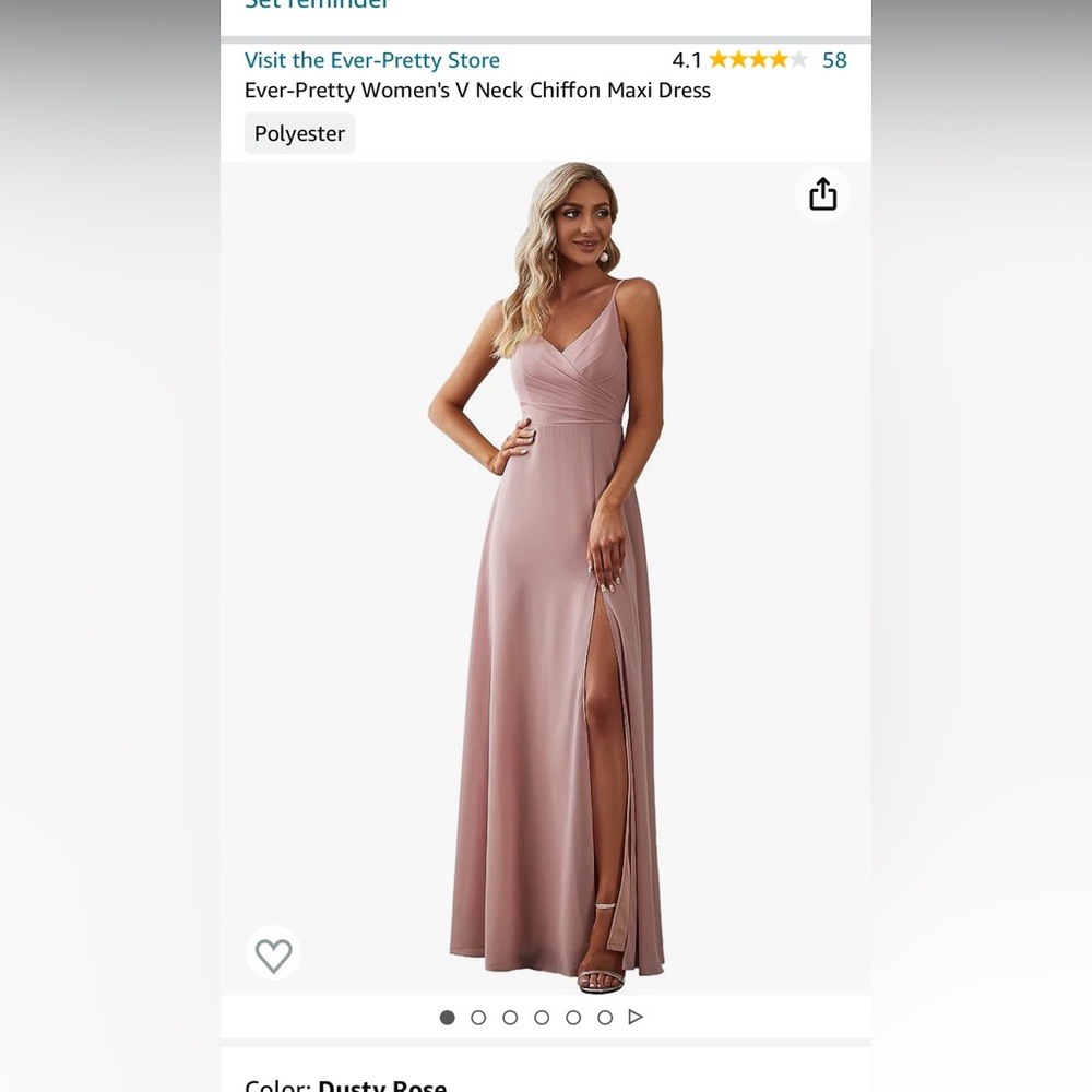Dusty rose bridesmaid dress from ever-pretty.